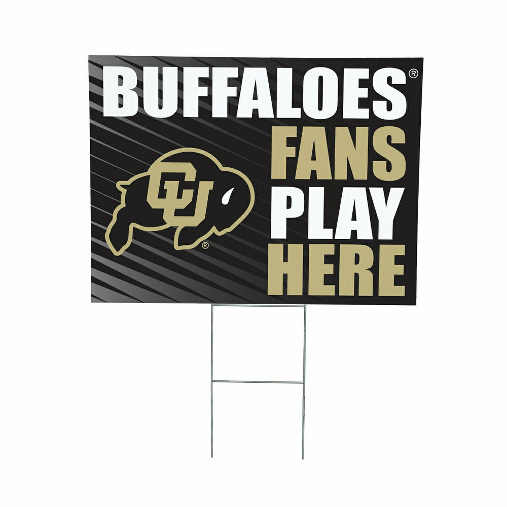 University of Colorado Coroplast Yard Sign "Fans Play Here", Collegiate, Home