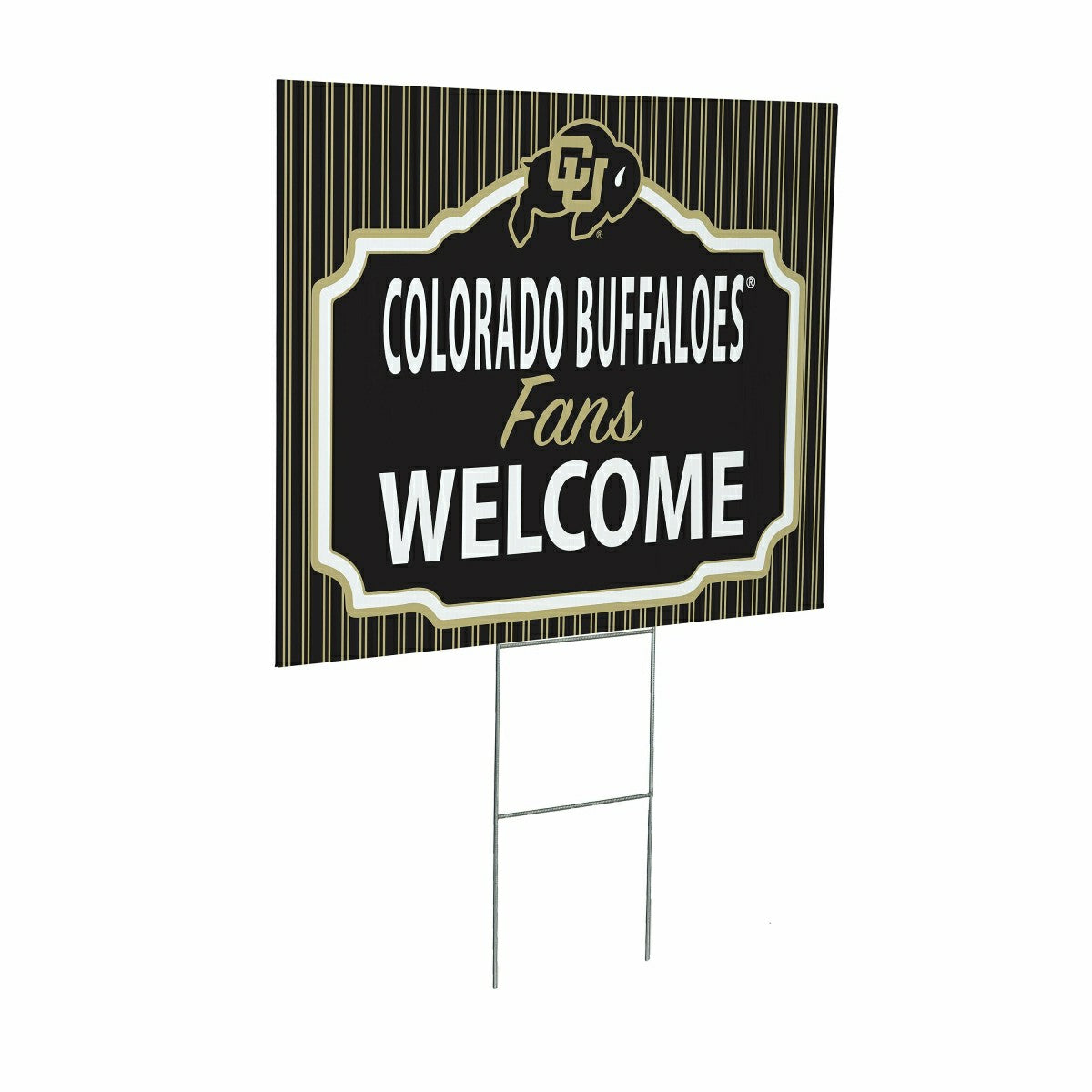 University of Colorado Coroplast Yard Sign, "Fans Welcome", Collegiate, Home
