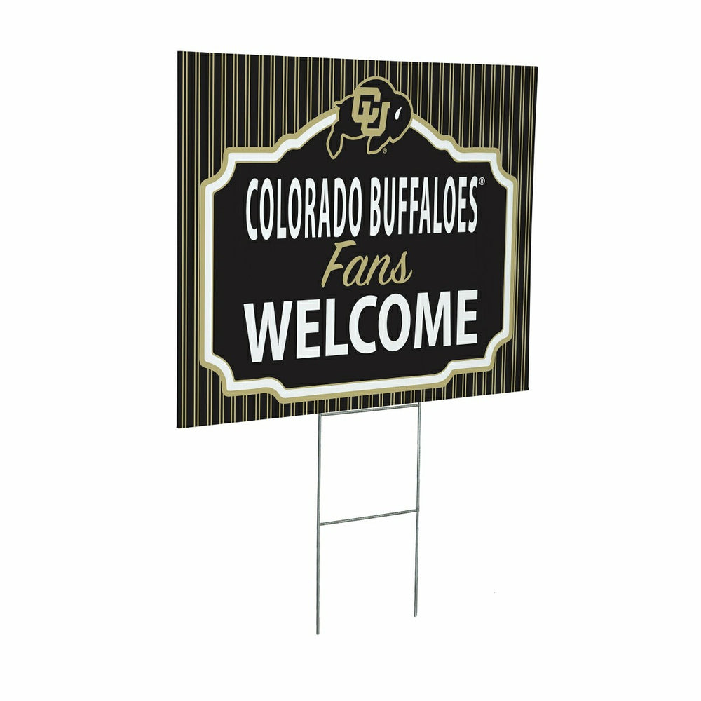 University of Colorado Coroplast Yard Sign, "Fans Welcome", Collegiate, Home