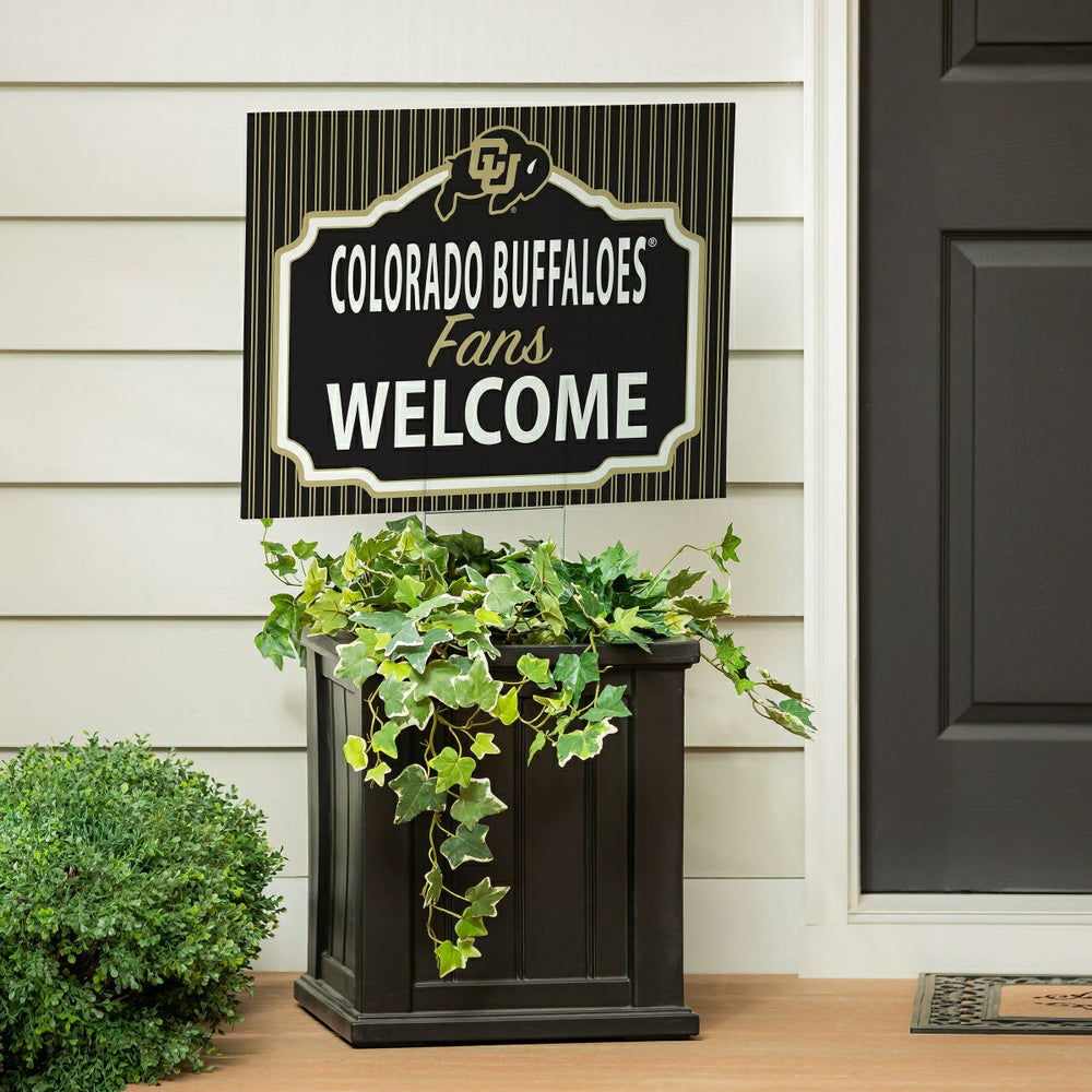 University of Colorado Coroplast Yard Sign, "Fans Welcome", Collegiate, Home