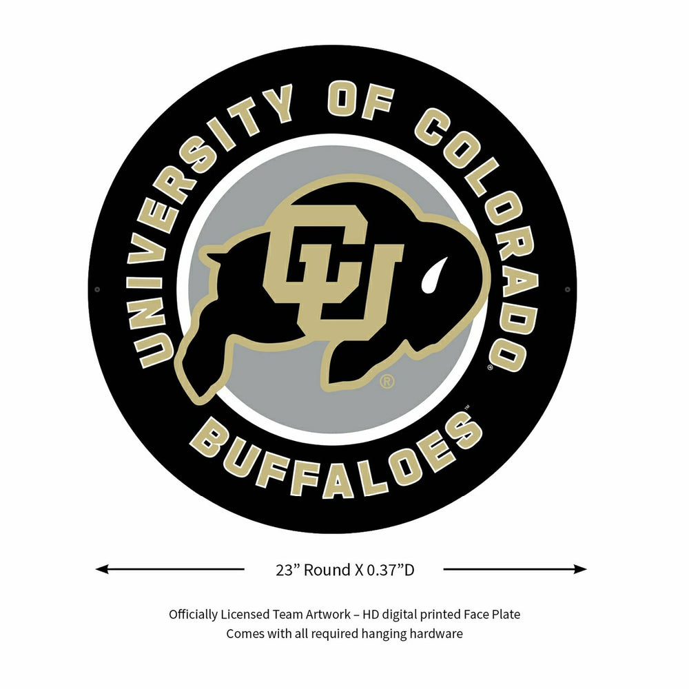 LED Wall Decor, Round, University of Colorado, Collegiate, Home