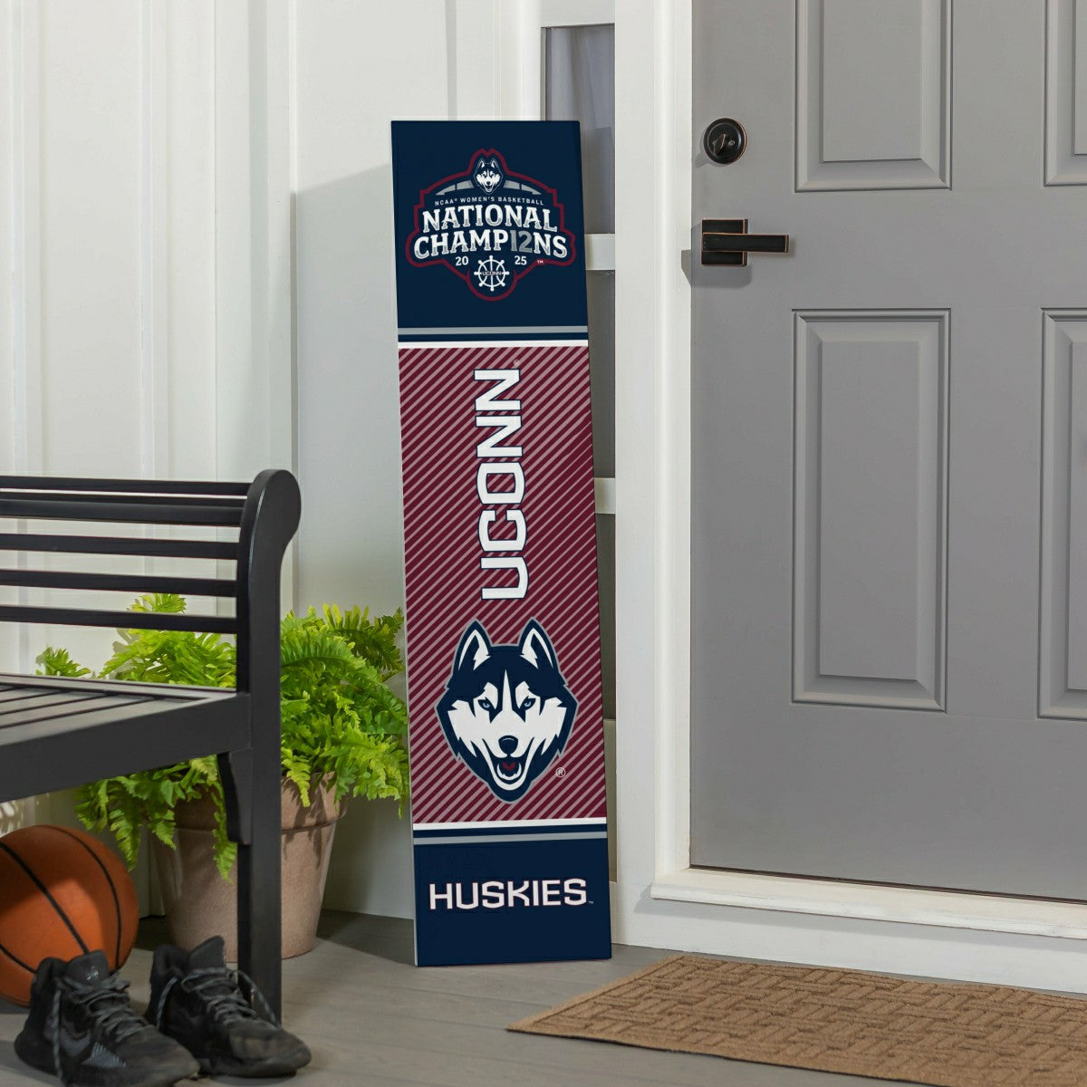 University of Connecticut, Womens NCAA Basketball Champions Porch Leaner, 47", Collegiate, Home