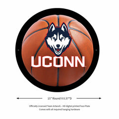 LED Wall Decor, Round, Med, Uconn, Basketball, Collegiate, Home