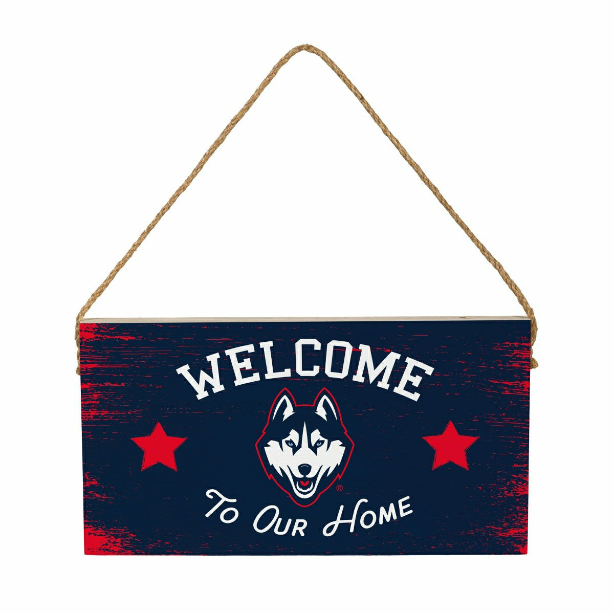 University of Connecticut Wood Wall Sign, 6x11, Collegiate, Home
