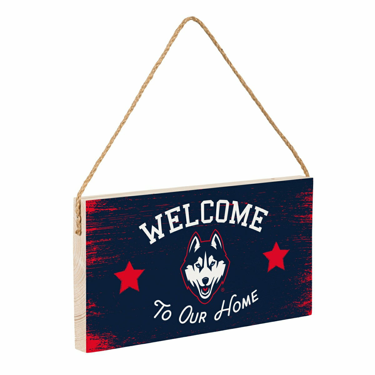 University of Connecticut Wood Wall Sign, 6x11, Collegiate, Home
