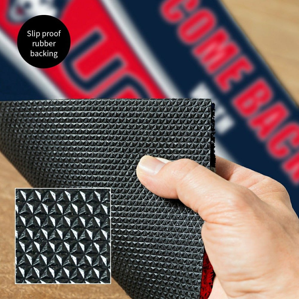 28" x 16" PVC Trapper Mat, Come Back with Tickets, Uconn, Collegiate