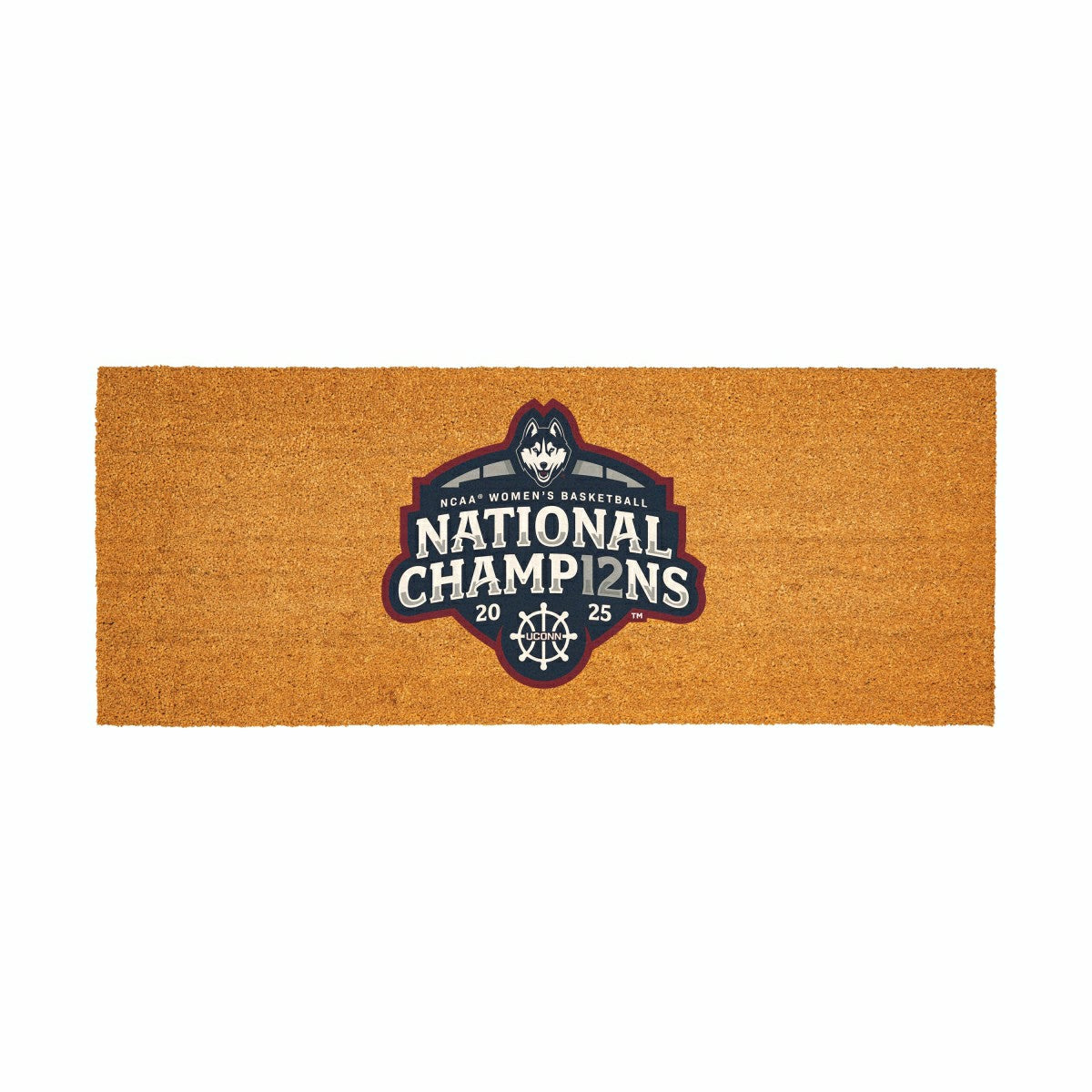 University of Connecticut, Womens NCAA Basketball Champions Extra Large Full Color Coir Mat, 60"x24", Collegiate