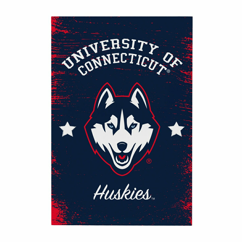University of Connecticut Wood Wall Sign, 16x24, Collegiate, Home