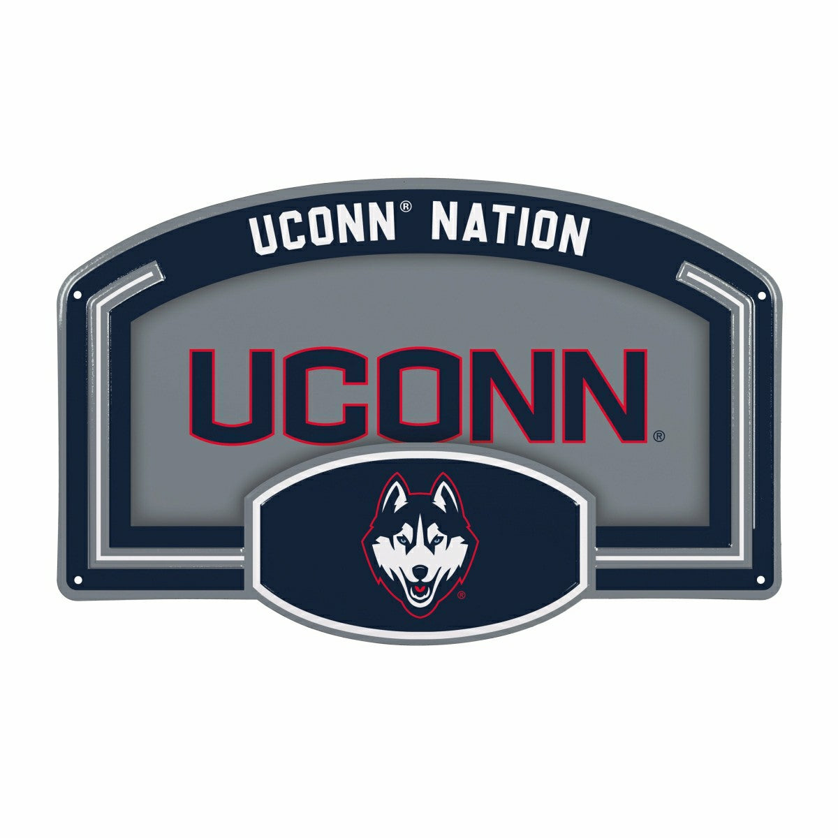 University of Connecticut USA Embossed Steel Wall Sign, 11" x 17", Collegiate, Home