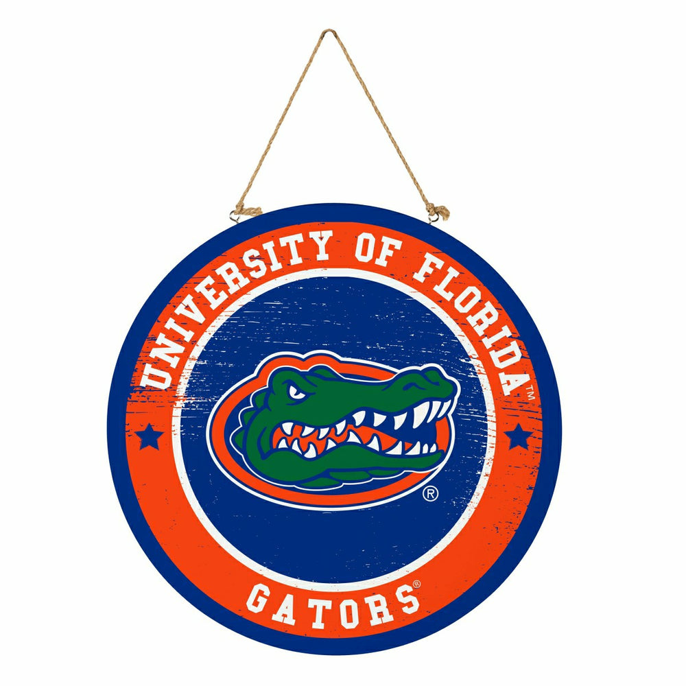 University of Florida Round Door Décor with Hanging Rope, 18x18, Collegiate, Home