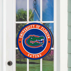 University of Florida Round Door Décor with Hanging Rope, 18x18, Collegiate, Home
