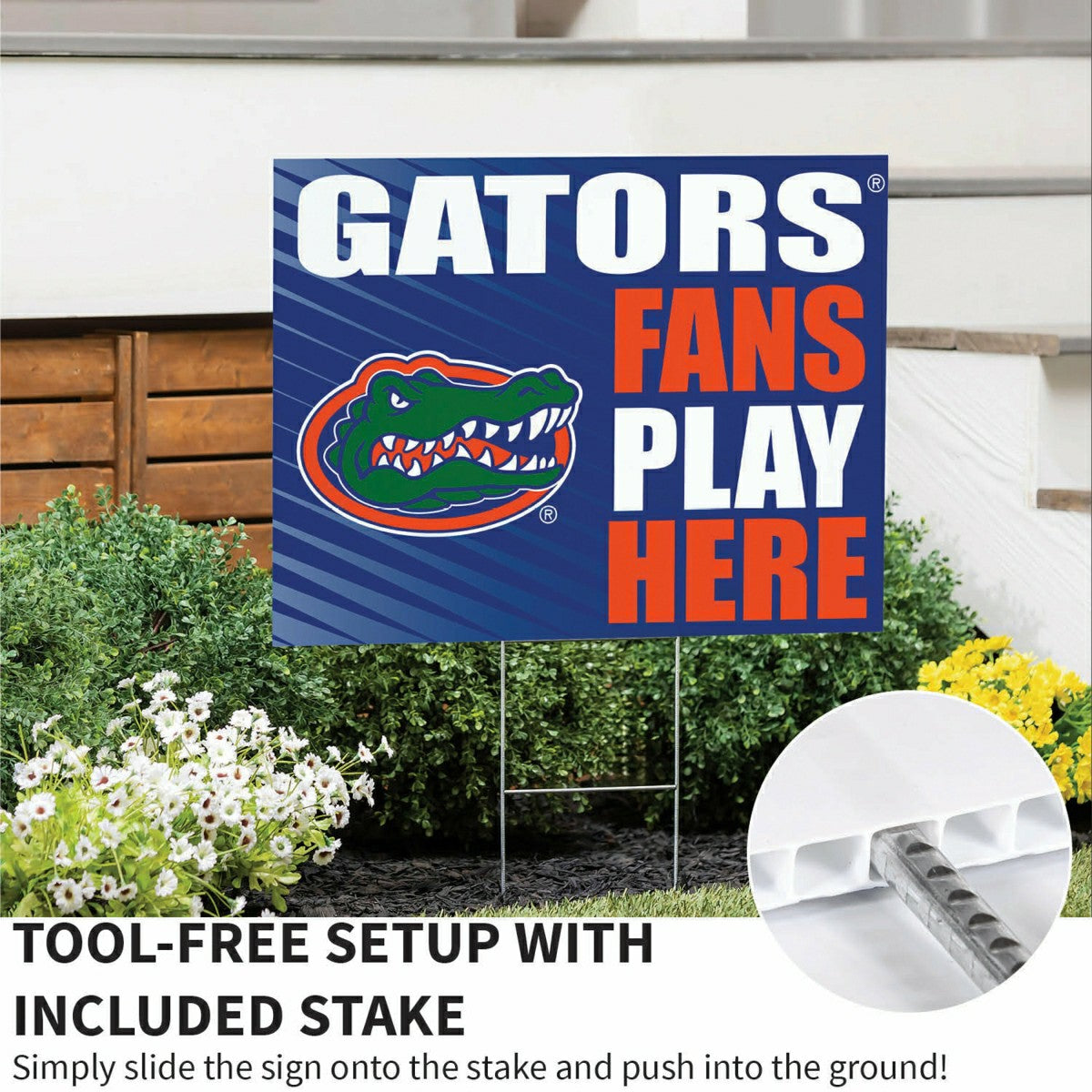 University of Florida Coroplast Yard Sign "Fans Play Here", Collegiate, Home