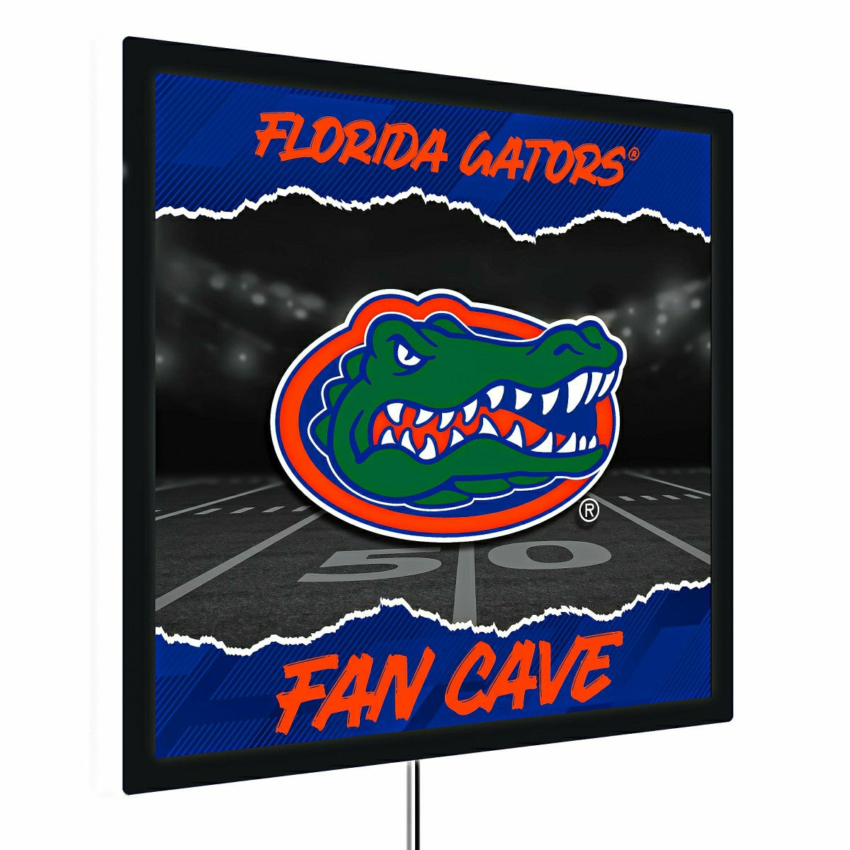 University of Florida 23"H x 23"L LED Wall Decor, Edgelite, Square, Collegiate, Home