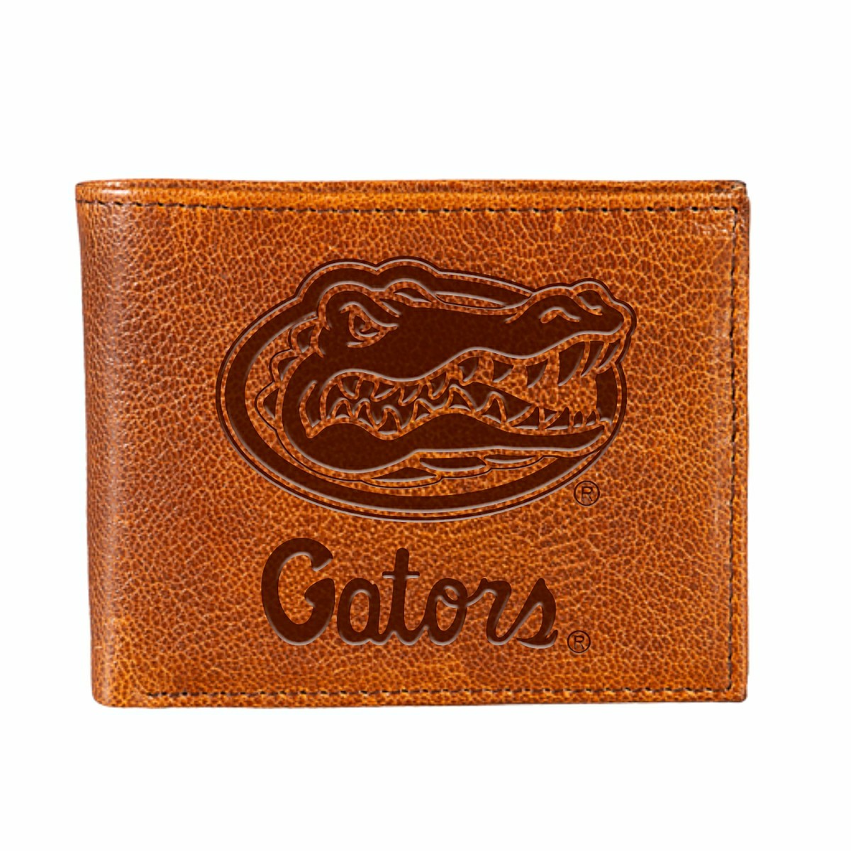 University of Florida, Embossed 100% Genuine Tumbled Leather Passcase , Collegiate, Home