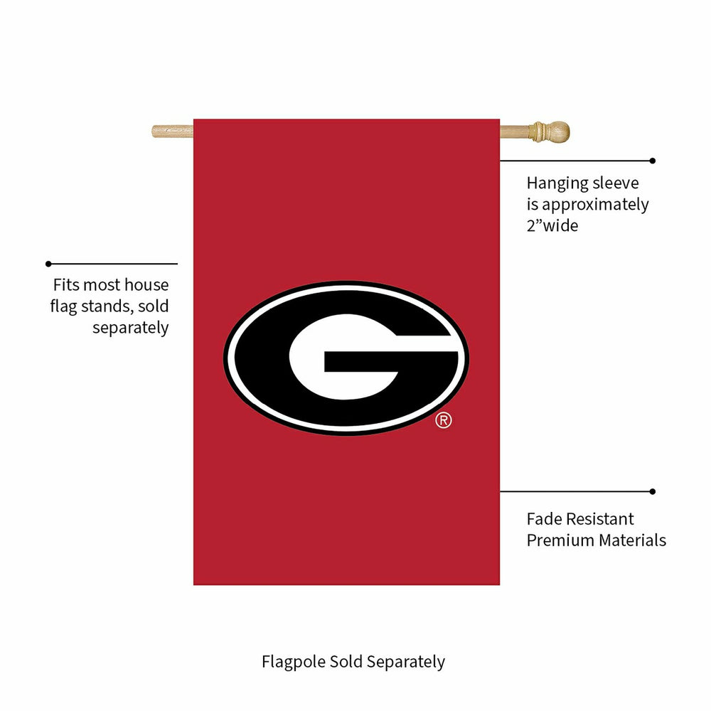 University of Georgia Applique House Flag, Collegiate, Home