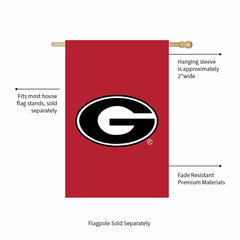 University of Georgia Applique House Flag, Collegiate, Home