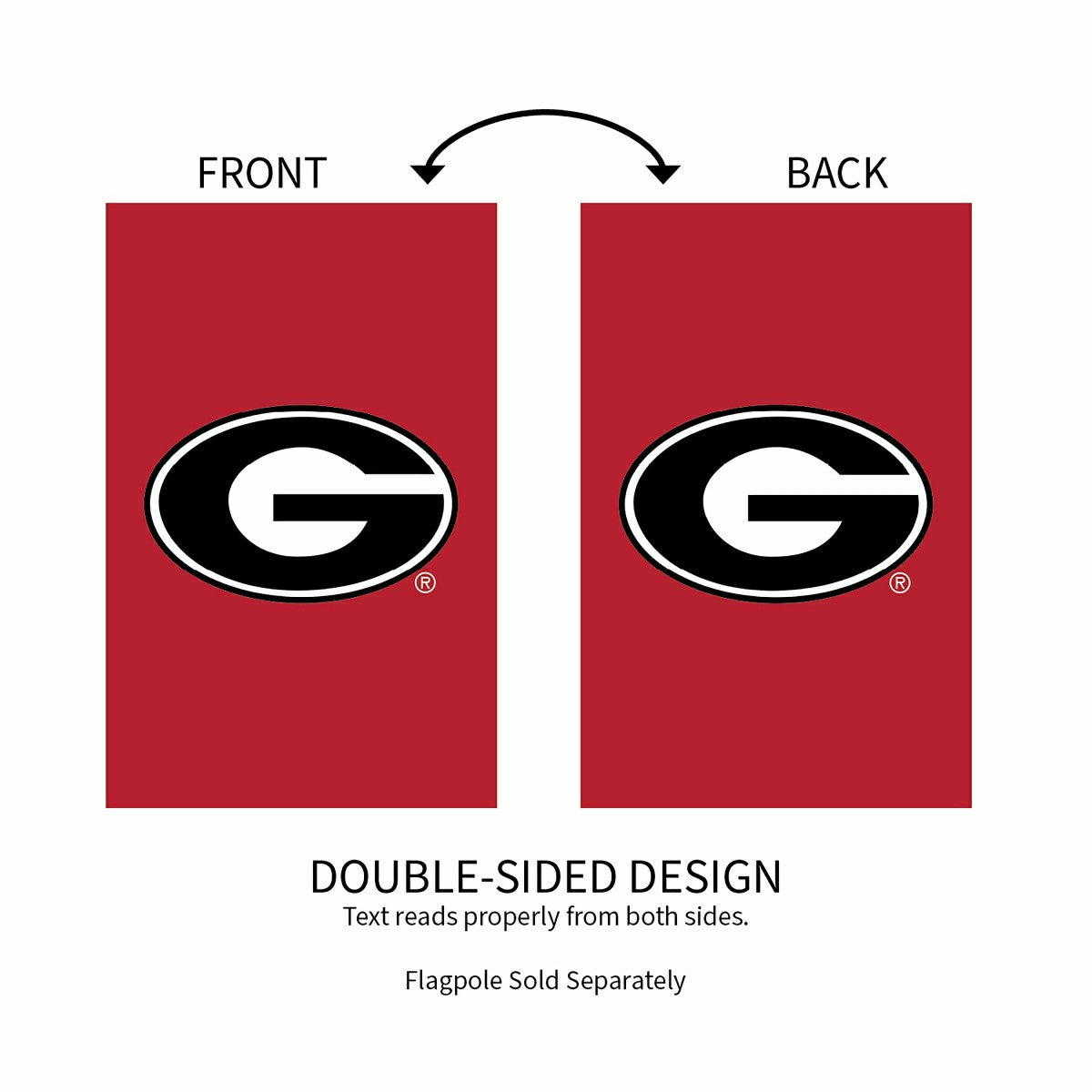 University of Georgia Applique House Flag, Collegiate, Home