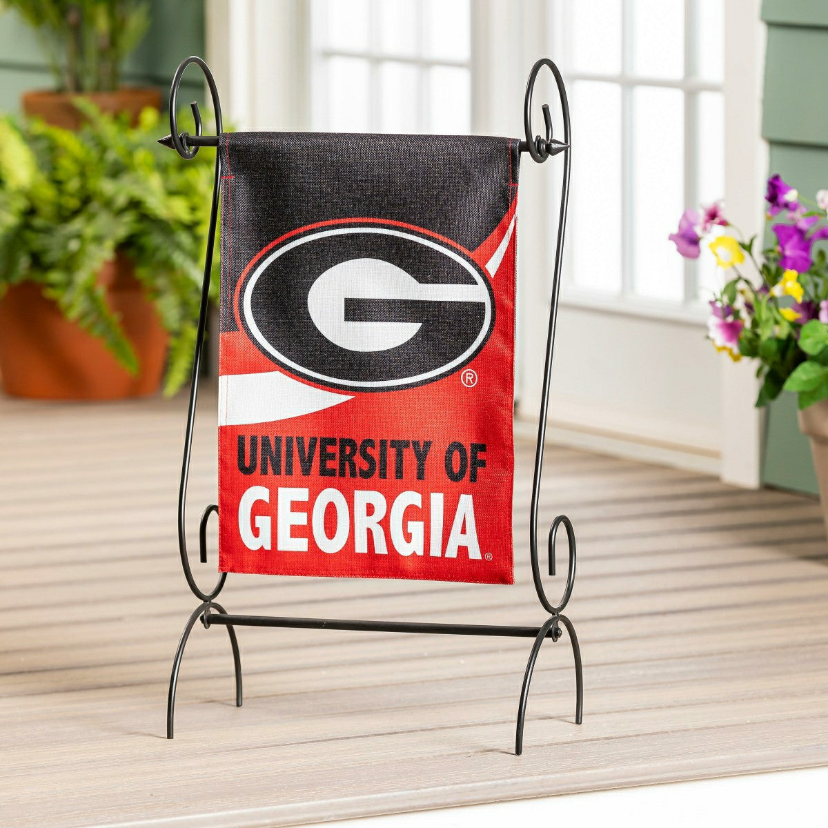 University of Georgia Burlap Flag GDN Size, Collegiate, Home