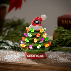 4" Mini LED Tabletop Christmas Tree, Set of 2, University of Georgia, Collegiate, Home