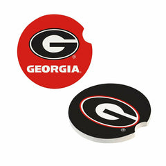 University of Georgia Car Coaster Set, 2pc, Collegiate, Home