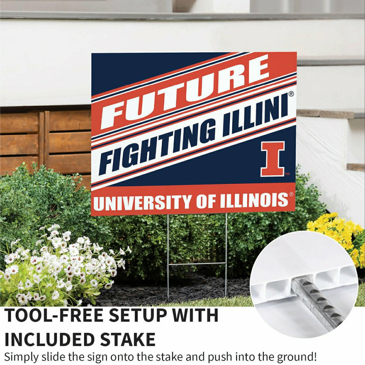 University of Illinois Coroplast Yard Sign, Future Student, Collegiate, Home