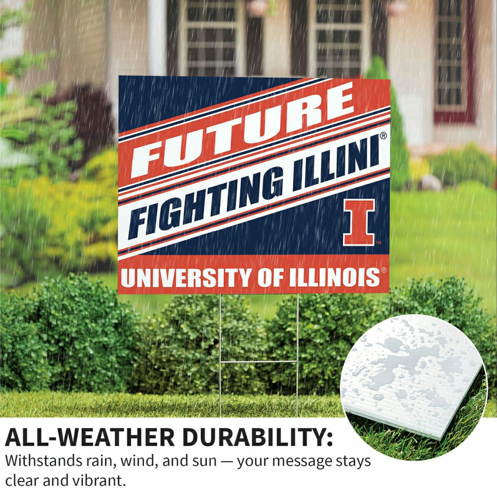University of Illinois Coroplast Yard Sign, Future Student, Collegiate, Home