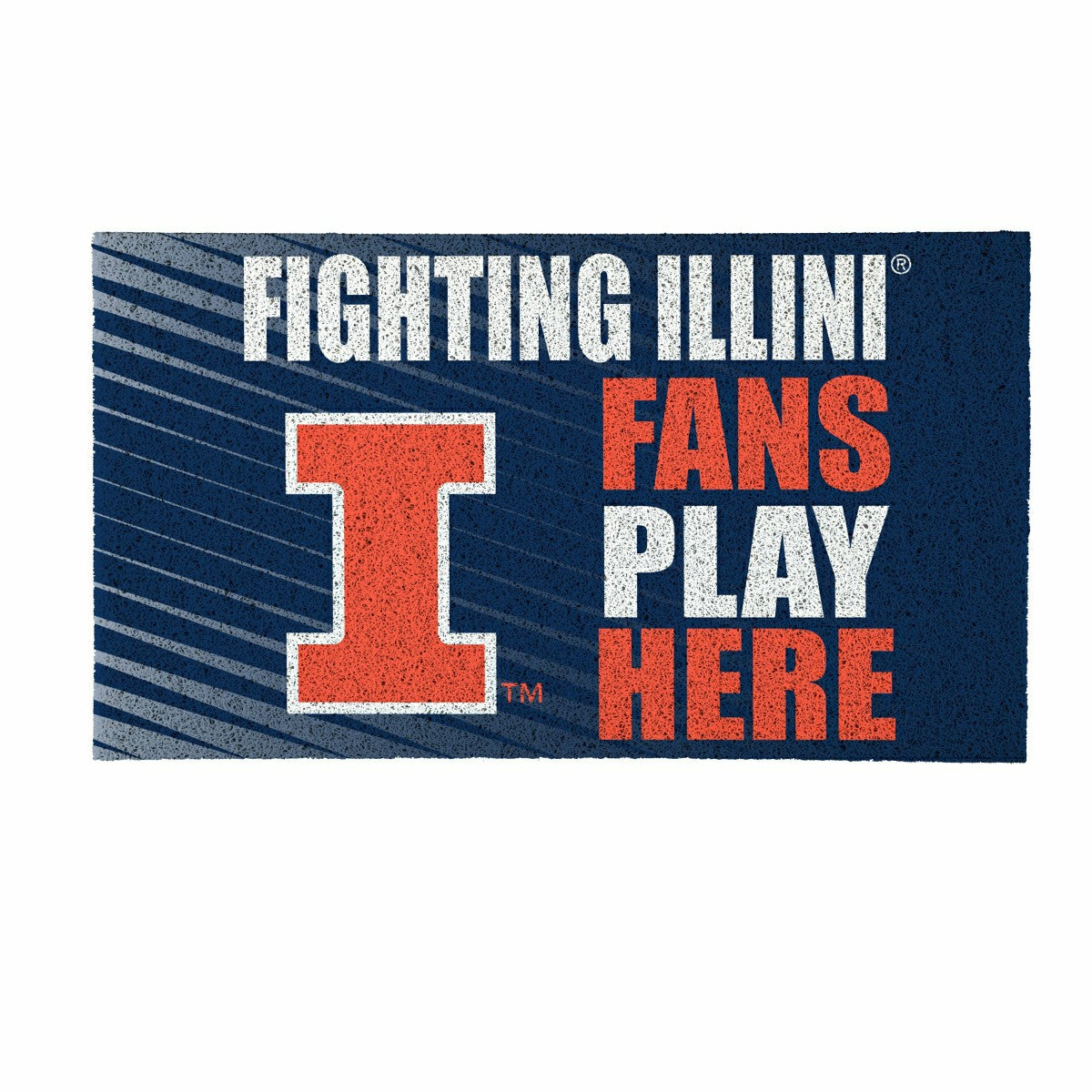 University of Illinois Fan Mat, 28"x16", Collegiate