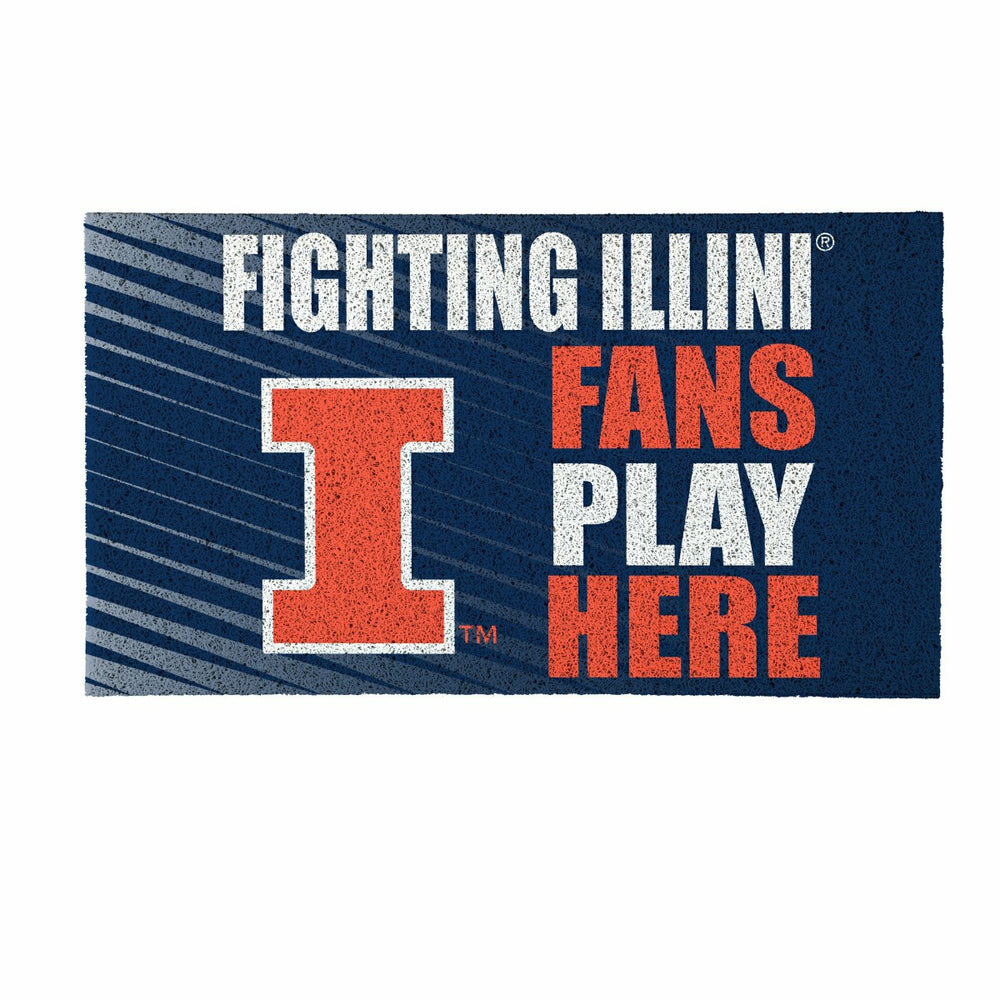 University of Illinois Fan Mat, 28"x16", Collegiate