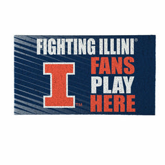 University of Illinois Fan Mat, 28"x16", Collegiate