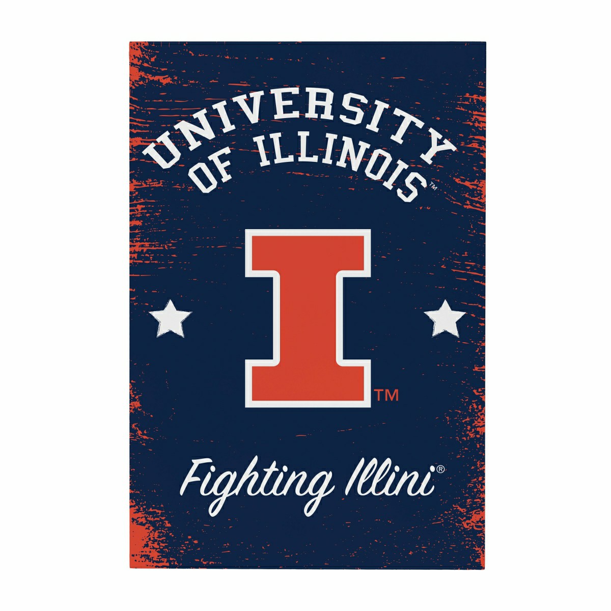 University of Illinois Wood Wall Sign, 16x24, Collegiate, Home