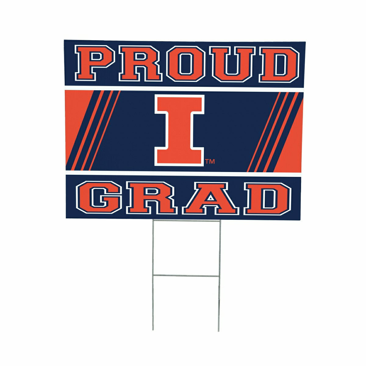 University of Illinois Coroplast Yard Sign Graduate, Collegiate, Home