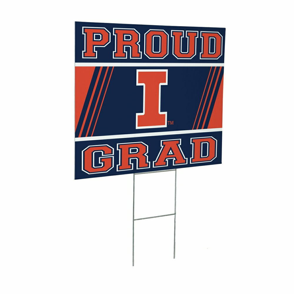 University of Illinois Coroplast Yard Sign Graduate, Collegiate, Home