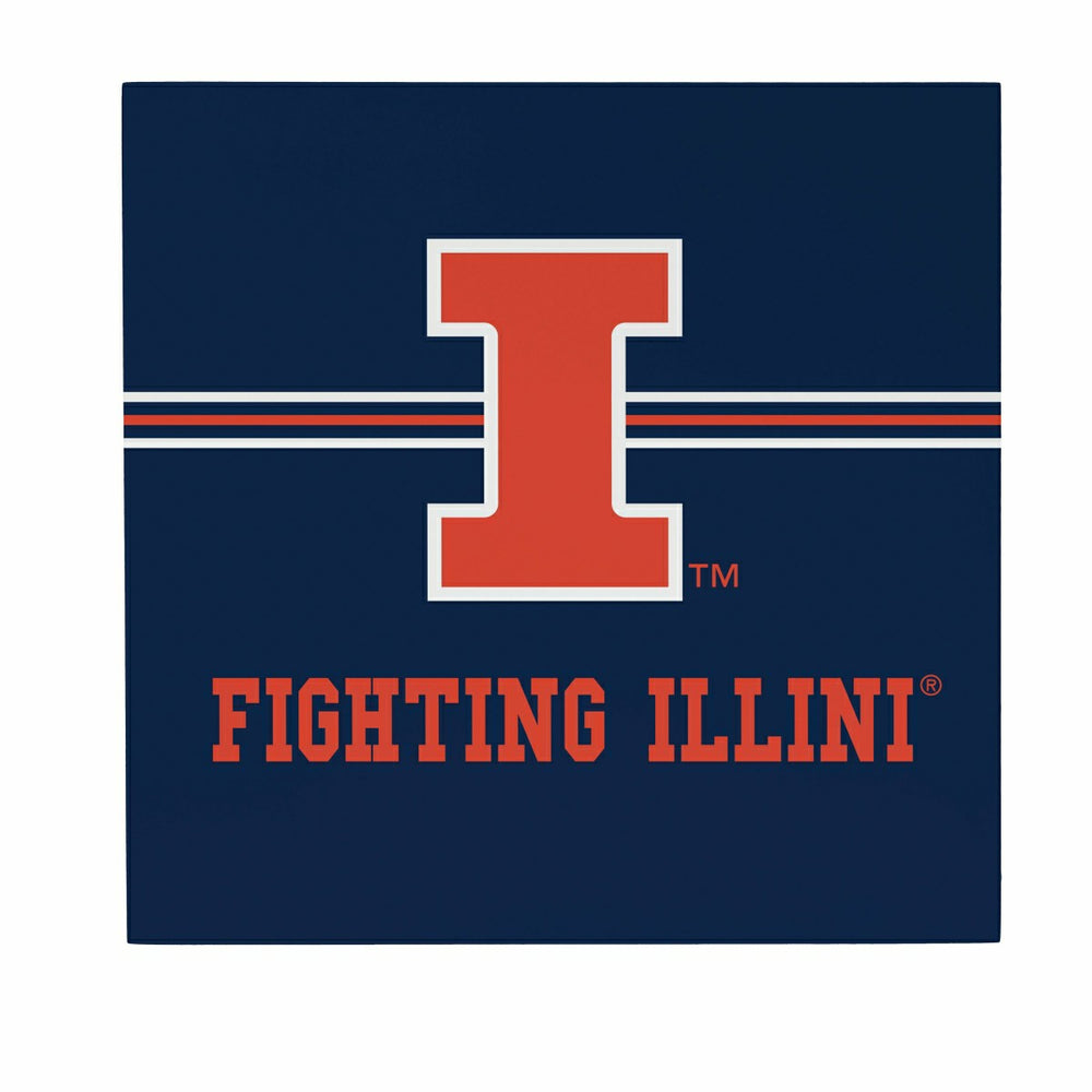 University of Illinois Wood Wall Sign, 12x12, Collegiate, Home