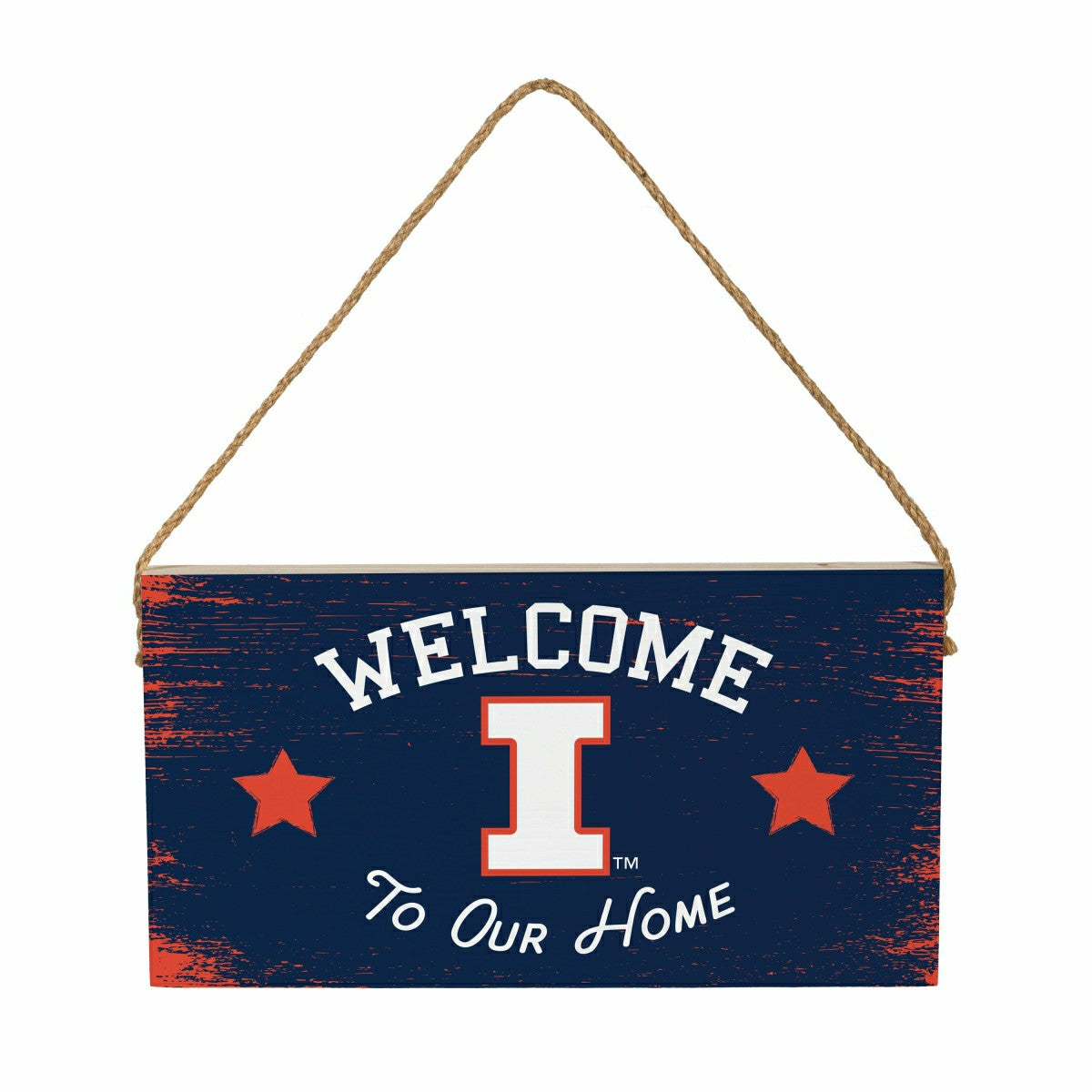 University of Illinois Wood Wall Sign, 6x11, Collegiate, Home