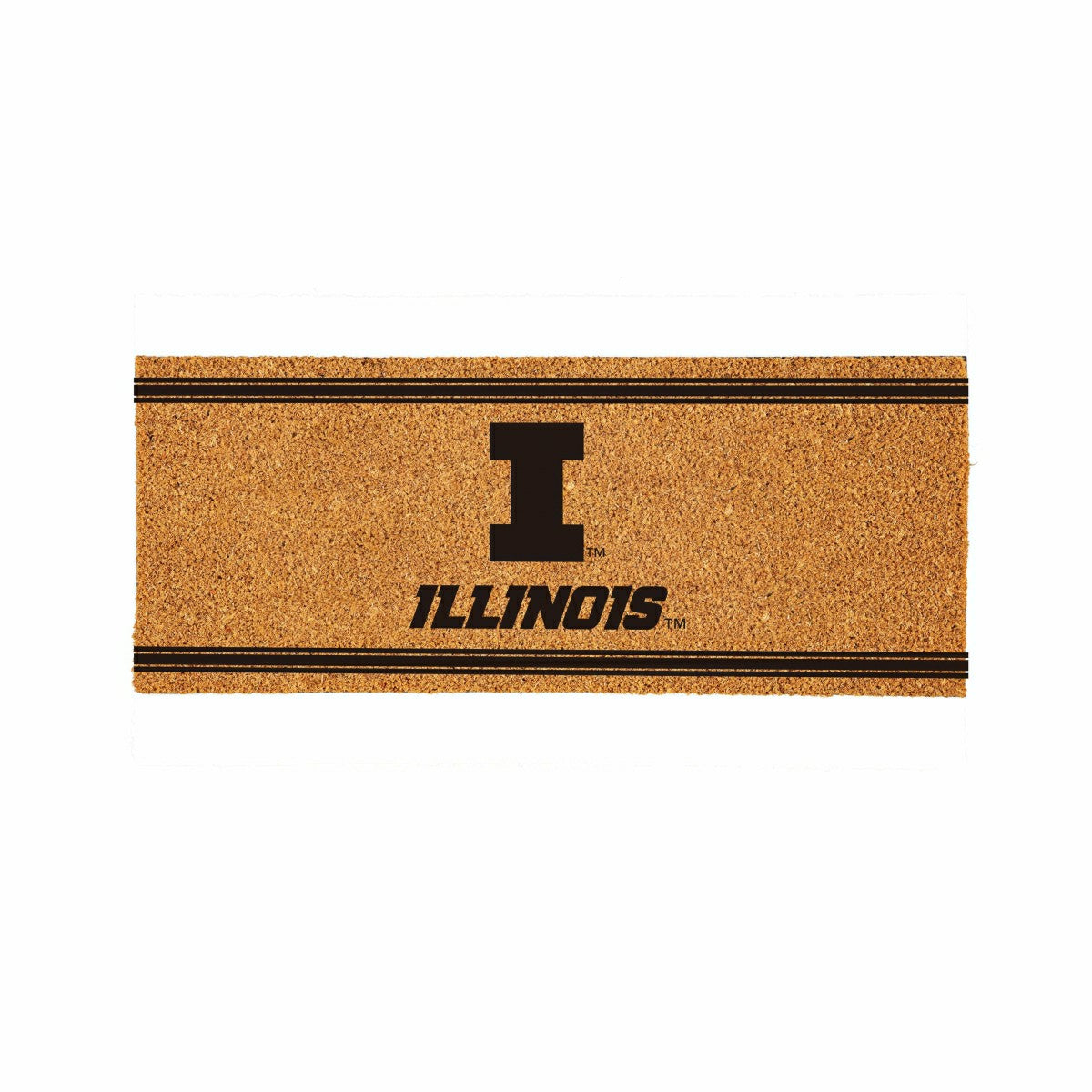 University of Illinois Extra Large One Color Coir Mat, 60"x24", Collegiate