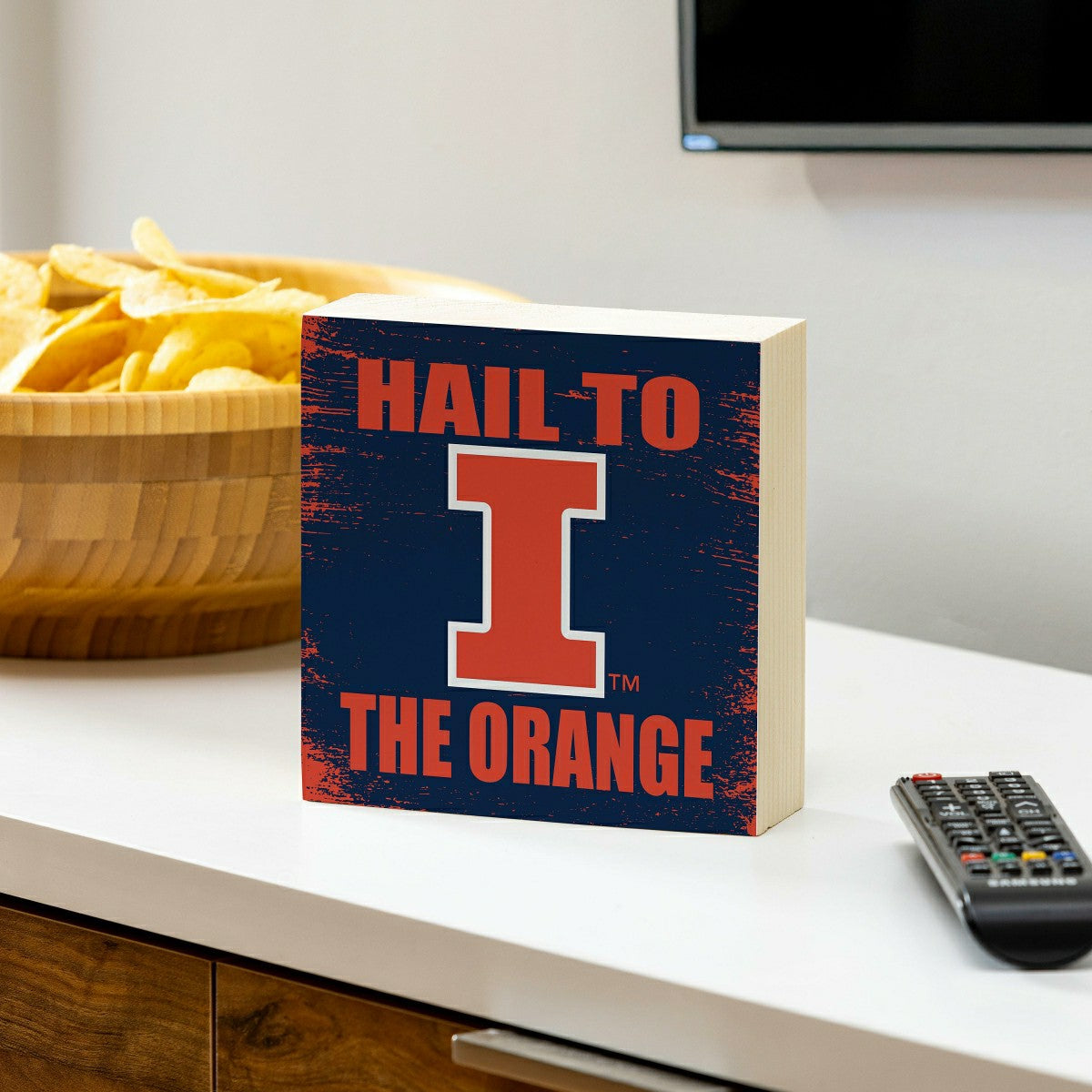 University of Illinois Plock, Down Home Fans, 6x6, Collegiate, Home