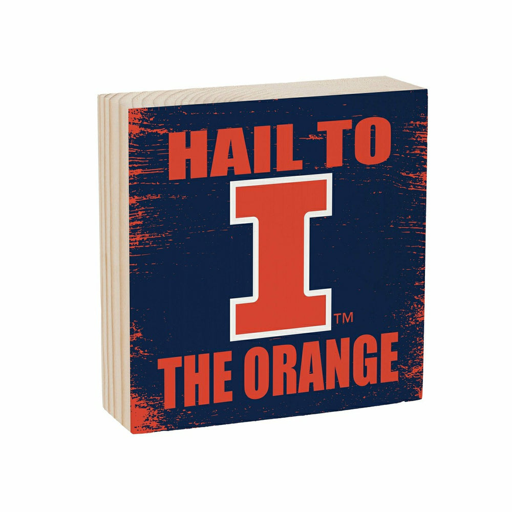 University of Illinois Plock, Down Home Fans, 6x6, Collegiate, Home