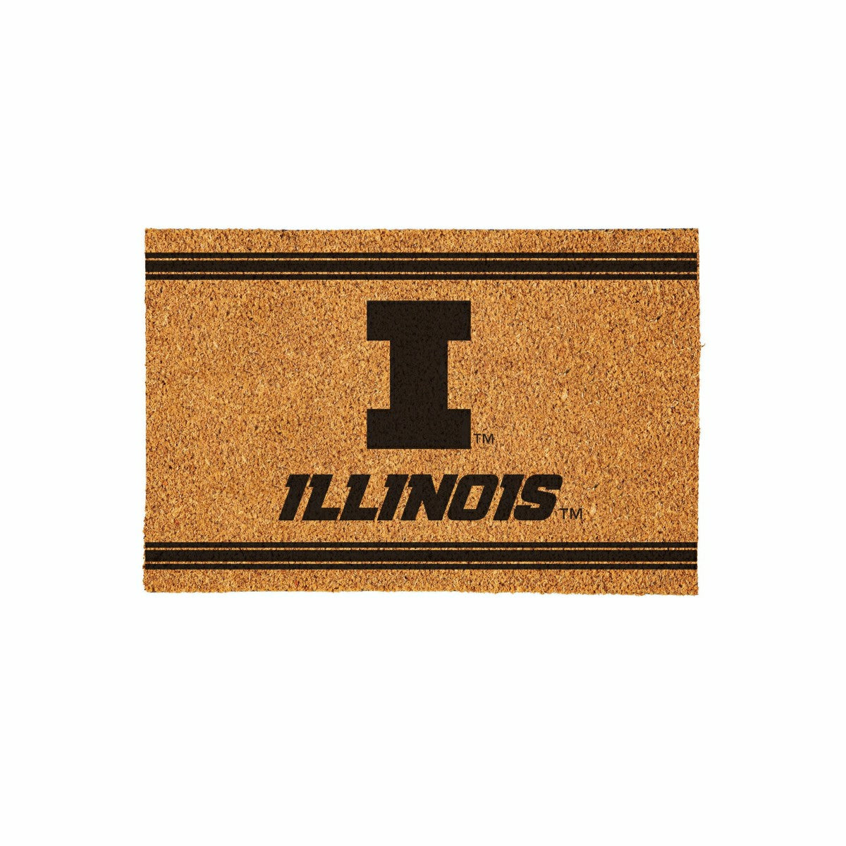 University of Illinois Large One Color Coir Mat, 36"x24", Collegiate