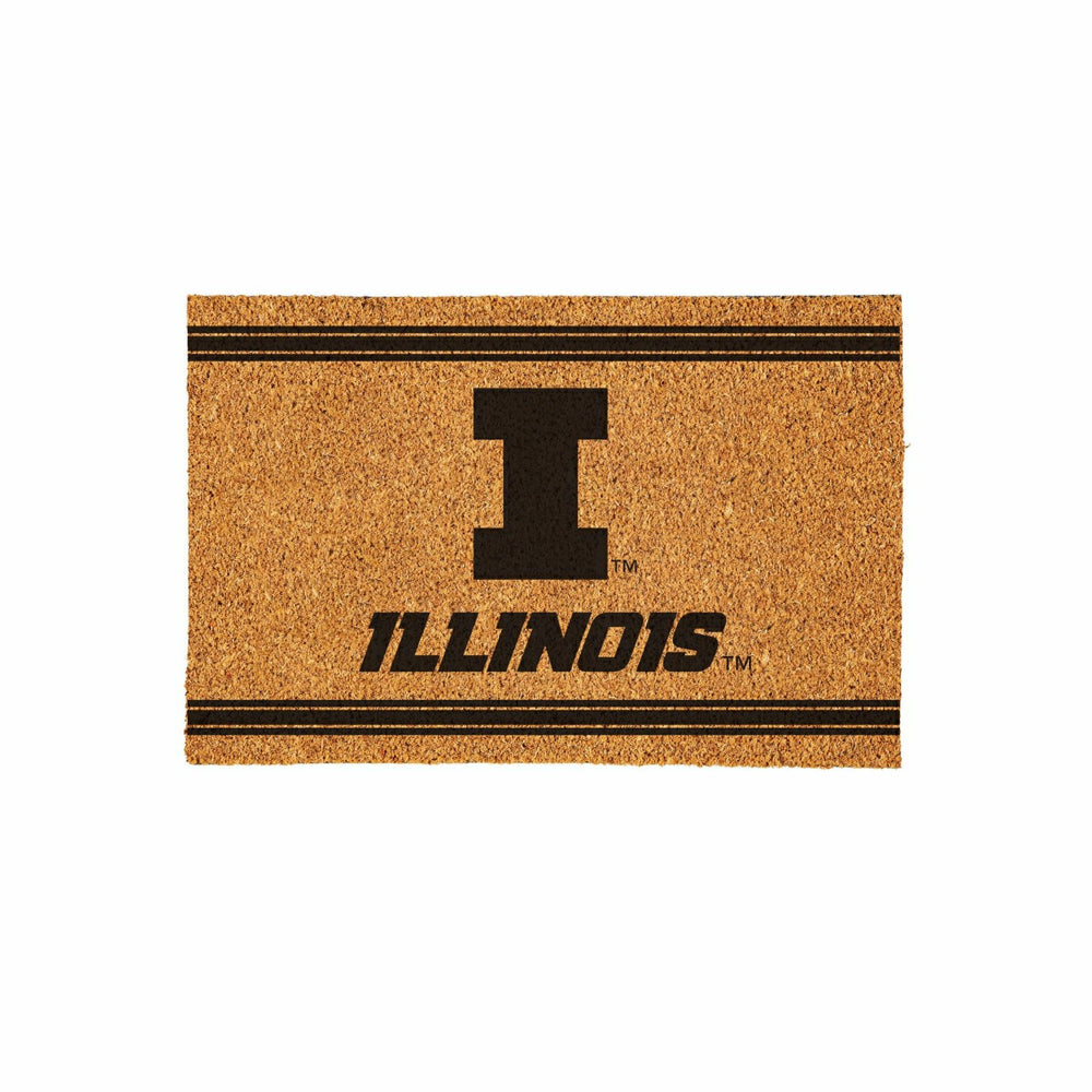 University of Illinois Large One Color Coir Mat, 36"x24", Collegiate