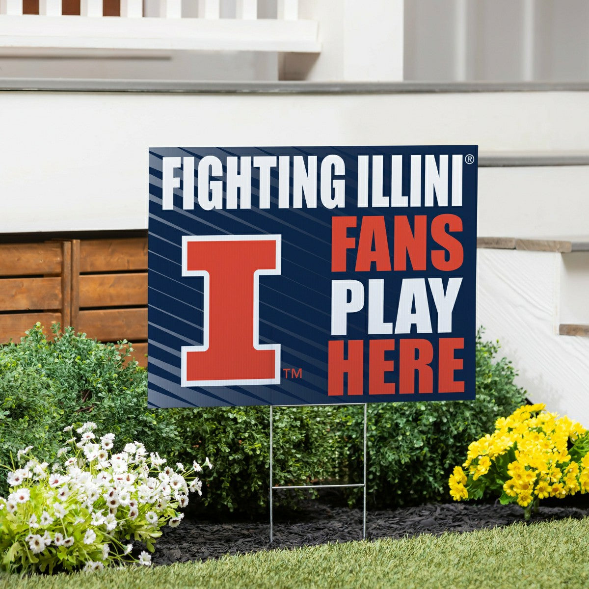 University of Illinois Coroplast Yard Sign "Fans Play Here", Collegiate, Home