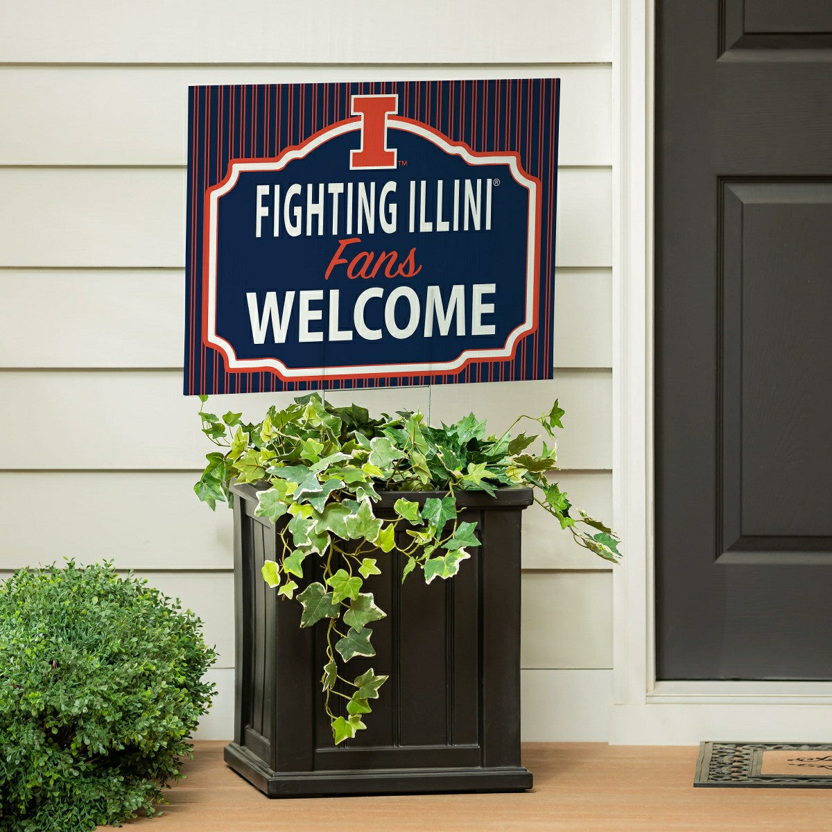 University of Illinois Coroplast Yard Sign, "Fans Welcome", Collegiate, Home