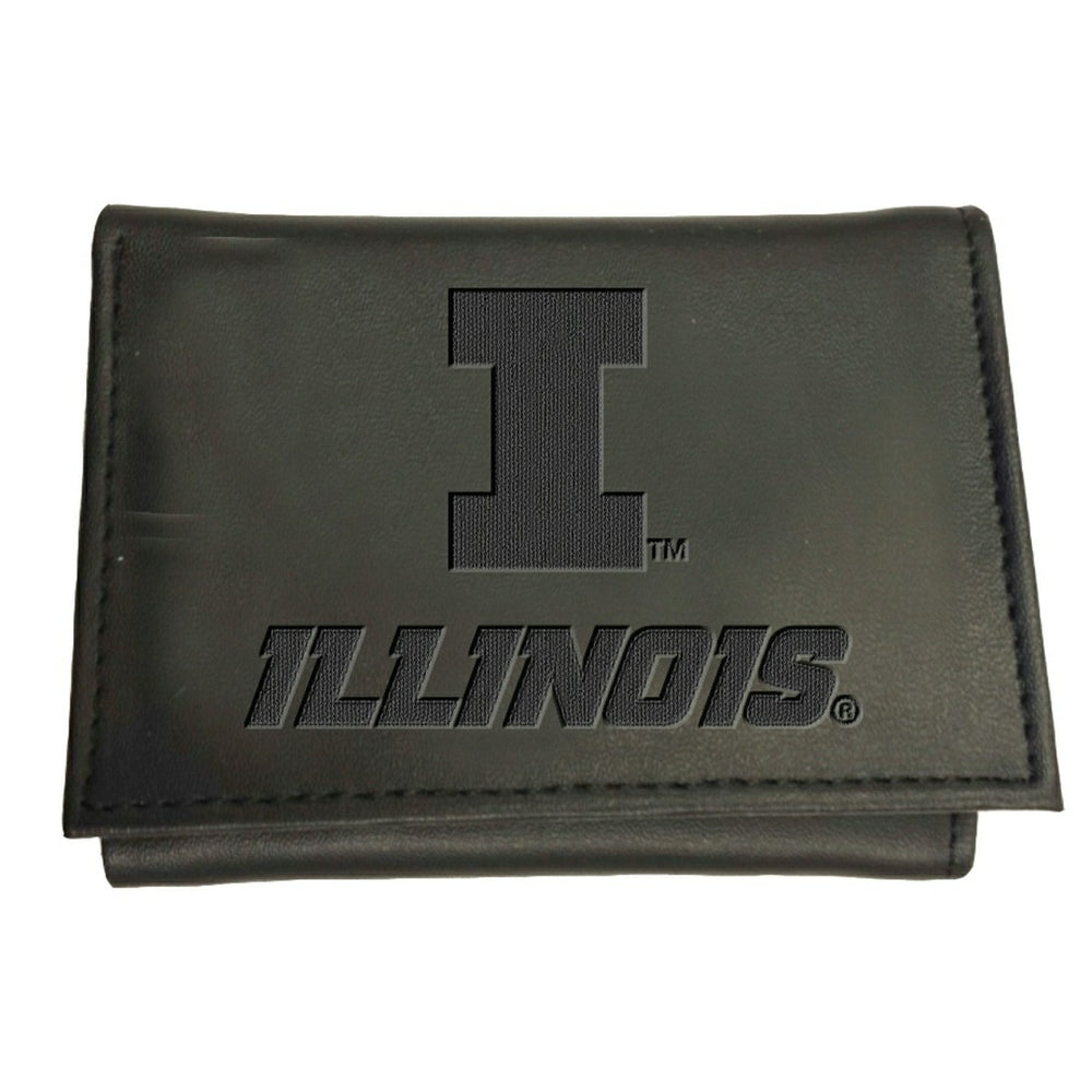 University of Illinois, Tri-Fold Wallet, Black, Collegiate, Home