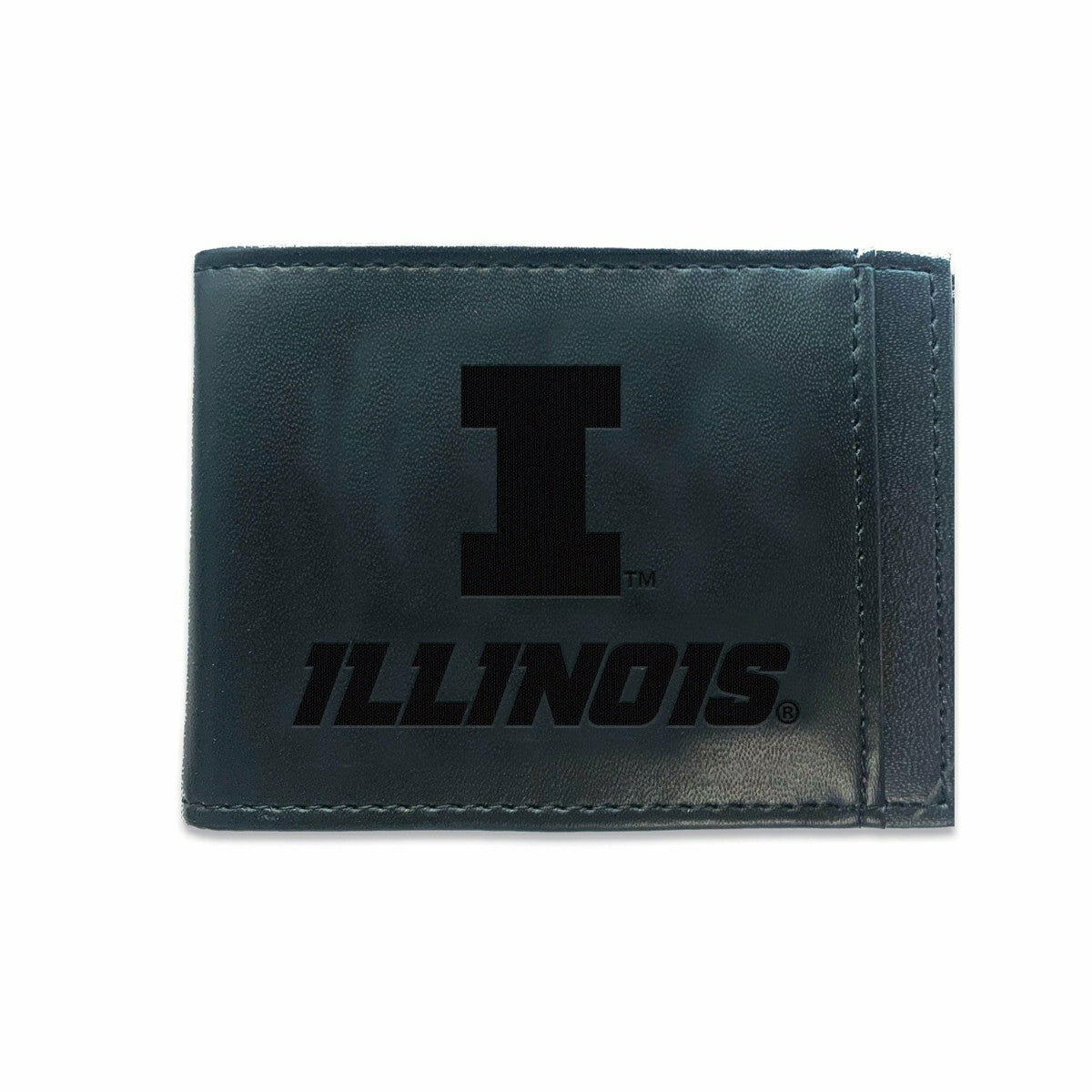 Front Pocket Wallet w/ RFID Blocking, University of Illinois, Black, Collegiate, Home