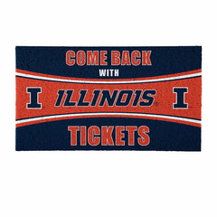 28" x 16" PVC Trapper Mat, Come Back with Tickets, University of Illin, Collegiate