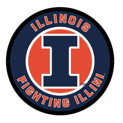 LED Wall Decor, Round, University of Illinois, Collegiate, Home