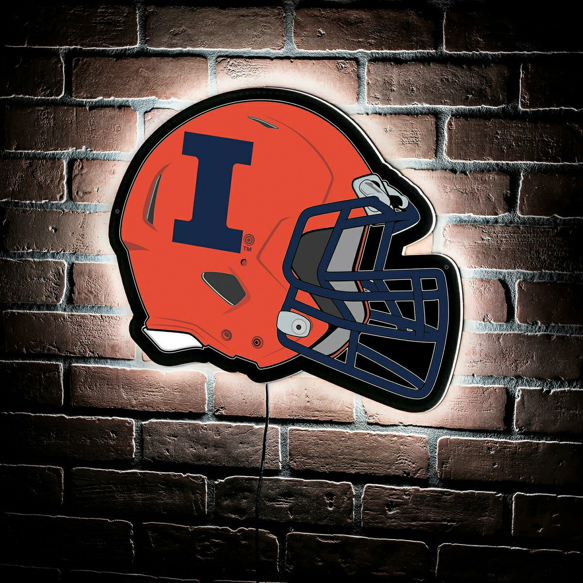 LED Wall Decor, Helmet, University of Illinois, Collegiate, Home
