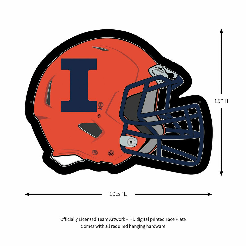 LED Wall Decor, Helmet, University of Illinois, Collegiate, Home