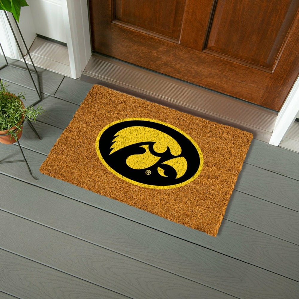 Coir Mat, 16"x28", University of Iowa, Collegiate