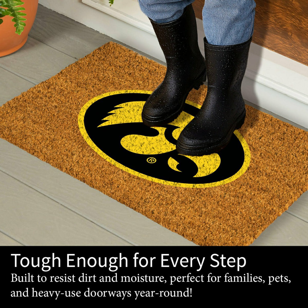 Coir Mat, 16"x28", University of Iowa, Collegiate