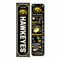 46" Double Sided Leaner, University of Iowa, Winter Seasonal, Collegiate, Home